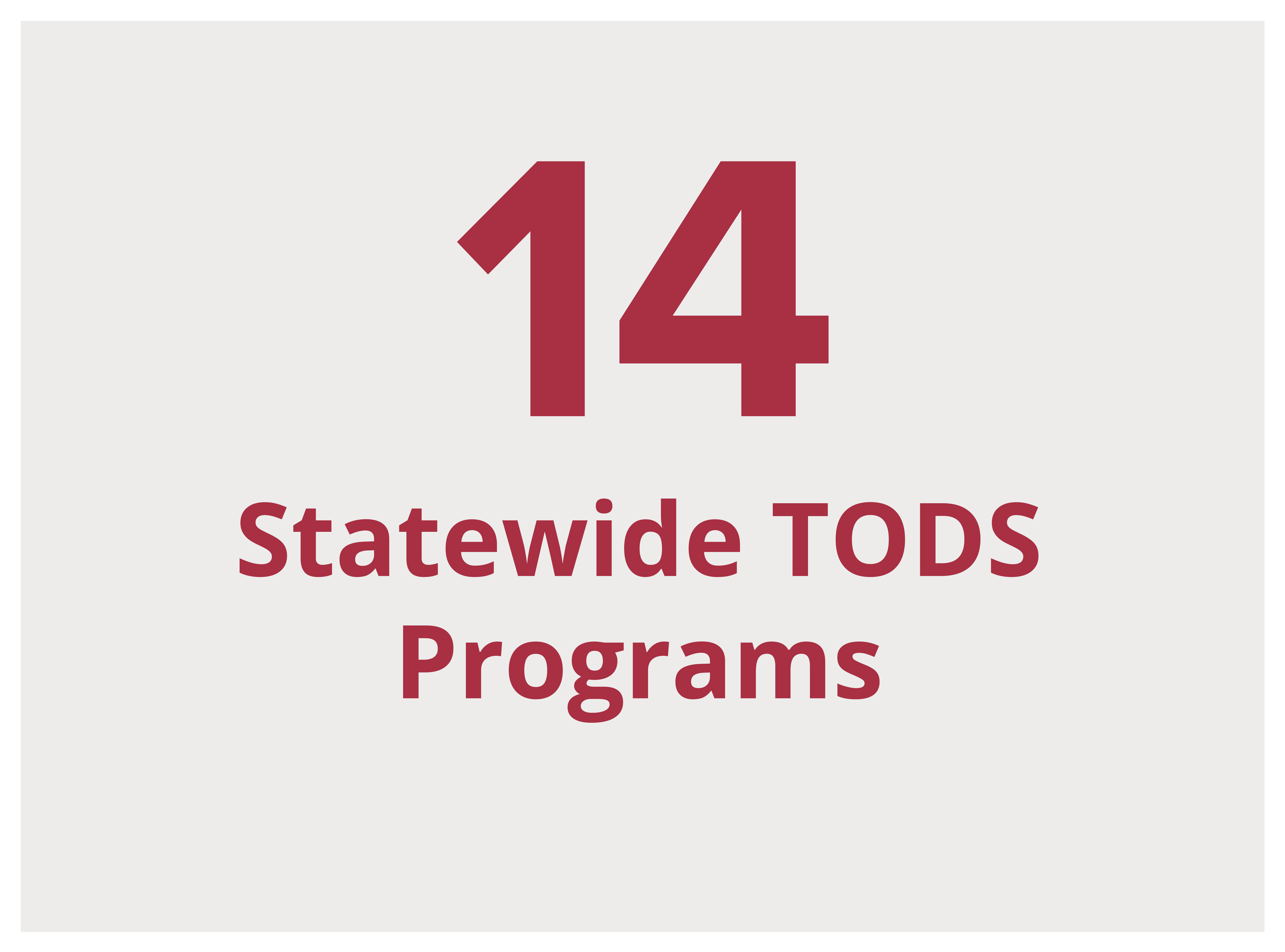 14 Statewide TODS Programs